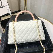 Chanel Coco Grained Calfskin White Flap Bag 29cm - 2