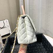 Chanel Coco Grained Calfskin White Flap Bag 29cm - 5