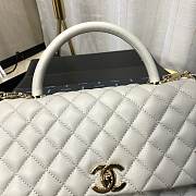 Chanel Coco Grained Calfskin Gray Flap Bag 29cm - 2