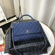 Chanel Coco Grained Calfskin Denim Flap Bag 29cm - 2