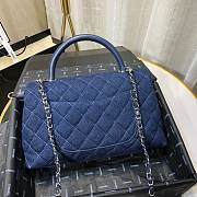 Chanel Coco Grained Calfskin Denim Flap Bag 29cm - 6