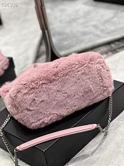 YSL Puffer Merino Shearling & Lambskin Pink 29cm - 6