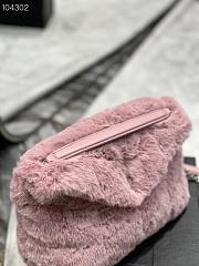 YSL Puffer Merino Shearling & Lambskin Pink 29cm - 5