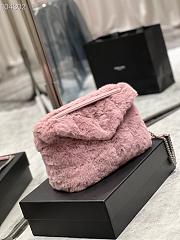 YSL Puffer Merino Shearling & Lambskin Pink 29cm - 3