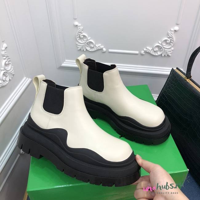 Bottega Veneta Short Boots in Black/ White - 1