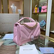 Bvlgari Serpenti Cabochon Leather Shoulder Bag Pink - 3