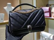 Bvlgari Serpenti Cabochon Leather Shoulder Bag Black - 5