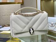 Bvlgari Serpenti Cabochon Leather Shoulder Bag White - 1