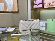 Bvlgari Serpenti Cabochon Leather Shoulder Bag White - 6