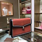 Bvlgari handbag serpenti diamond blast orange bag - 2