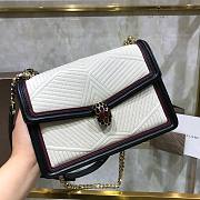 Bvlgari handbag serpenti diamond blast white bag - 5