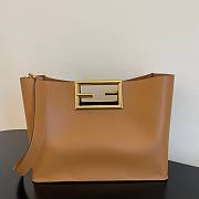 Fendi Way large leather tote brown - 1