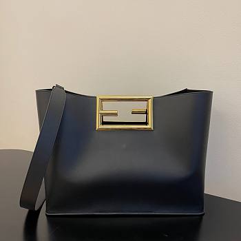 Fendi Way large leather tote black