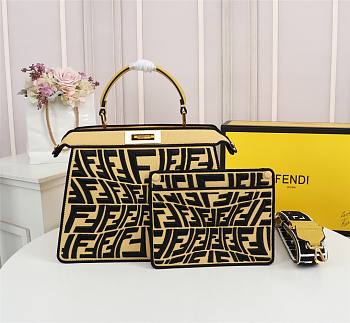 Fendi Peekaboo Iseeyou yellow  tote bag