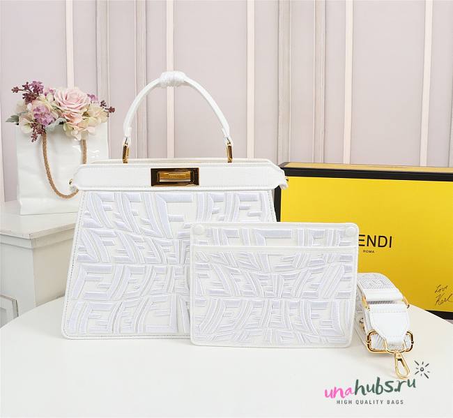 Fendi Peekaboo Iseeyou white tote bag - 1