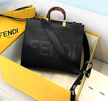 Fendi Sunshine Medium Black Tote Bag