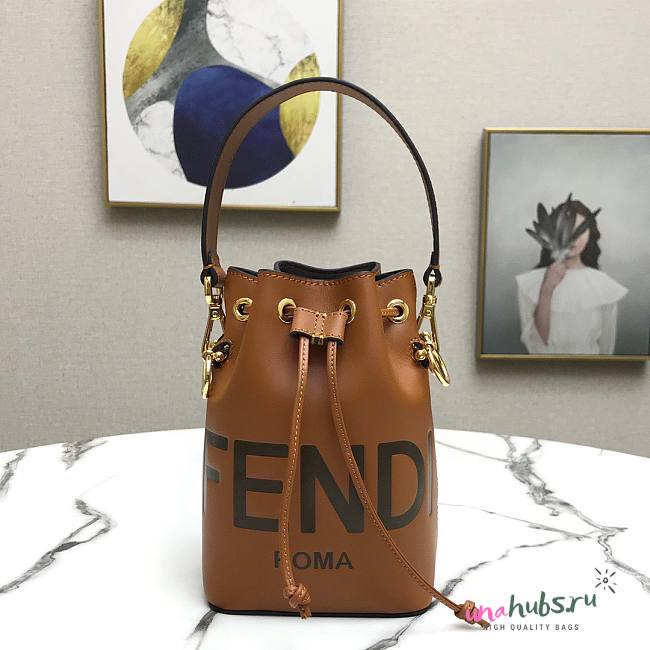 Fendi MON TRESOR brown FF leather bag - 1