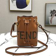 Fendi MON TRESOR brown FF leather bag - 2