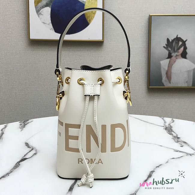 Fendi MON TRESOR white FF leather bag - 1