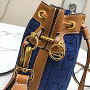 Fendi MON TRESOR blue FF leather bag - 5