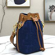 Fendi MON TRESOR blue FF leather bag - 6
