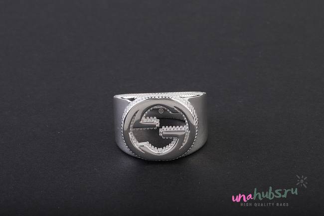 gucci silver men ring - 1