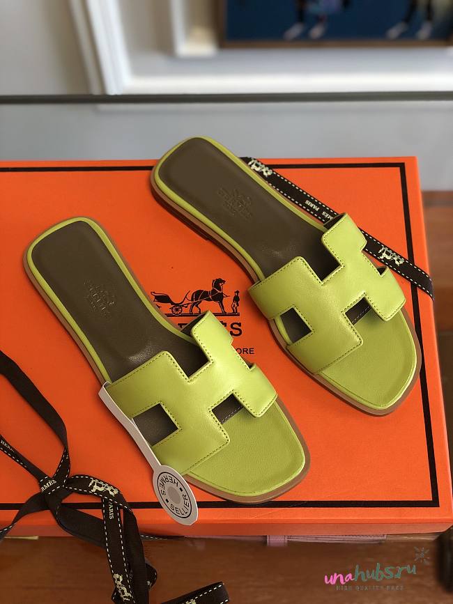 Hermes slippers Green - 1