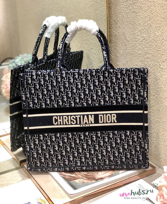 Dior book tote black line bag 41cm - 1