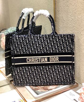 Dior book tote black line bag 41cm