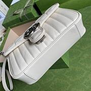 GG Marmont matelasse in white leather small bag  - 2