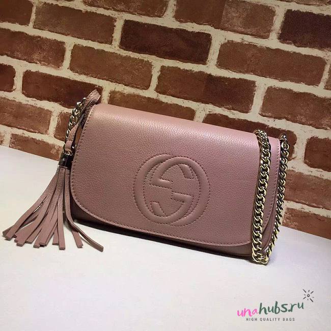 Gucci Interlocking GG Pink Nude Leather - 1