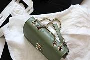 Chanel Fu vintage green flap bag  - 3