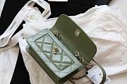 Chanel Fu vintage green flap bag  - 5