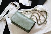 Chanel Fu vintage green flap bag  - 6