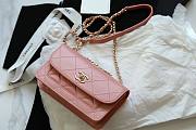 Chanel Fu vintage pink flap bag - 3