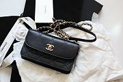 Chanel Fu vintage black flap bag - 1