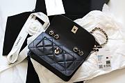 Chanel Fu vintage black flap bag - 4