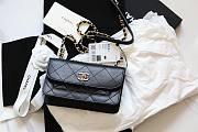 Chanel Fu vintage black flap bag - 5