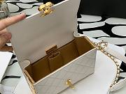 Chanel Lambskin & Gold Metal Mini Flap Bag in White  - 2