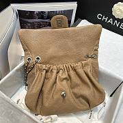 Chanel vintage beige flap bag  - 5