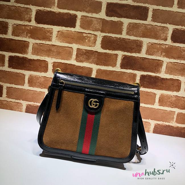 Gucci Ophidia Suede Saddle Bag 523658 - 1