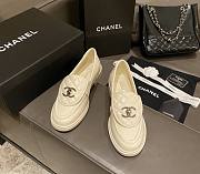 Chanel Flat Loafers White / Black / Beige  - 3