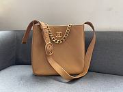 Chanel Calfskin Hobo Bag Beige - 1