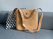 Chanel Calfskin Hobo Bag Beige - 6