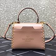 Valentino Garavani Rockstud Alcove beige leather tote bag - 2