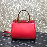 Valen Garavani Small Rock-stud Alcove Red Leather Bag - 4