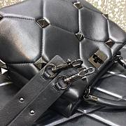 VALENTINO GARAVANI Black Roman Stud Handle Bag - 6