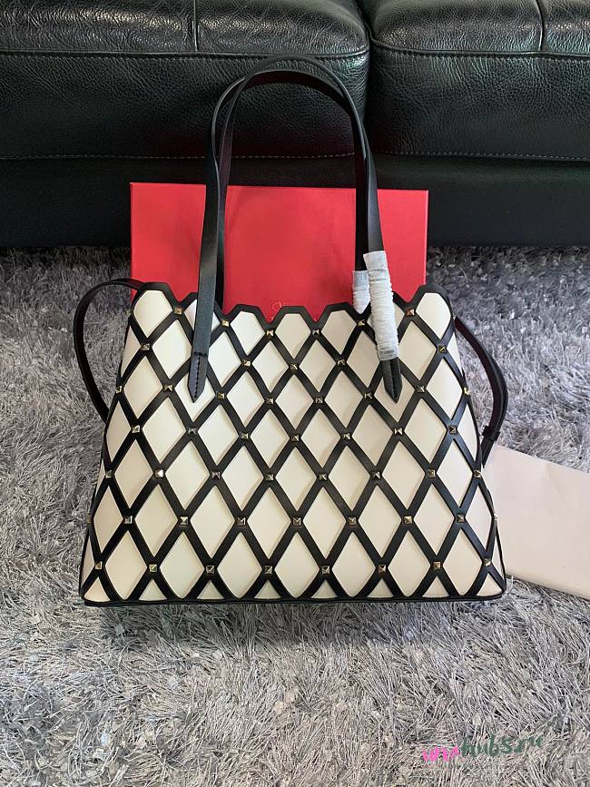 Valentino Garavani Beehive white tote bag - 1