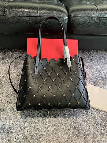 Valentino Garavani Beehive black - silver hardware tote bag