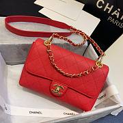 Chanel shoulder flap bag AS1459 in red - 1